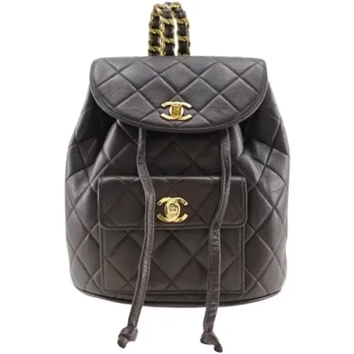 Pre-owned Leather backpacks , female, Sizes: ONE SIZE - Chanel Vintage - Modalova