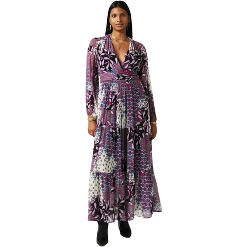 Violet Bossy Print Maxi Dress , female, Sizes: S - BA&SH - Modalova