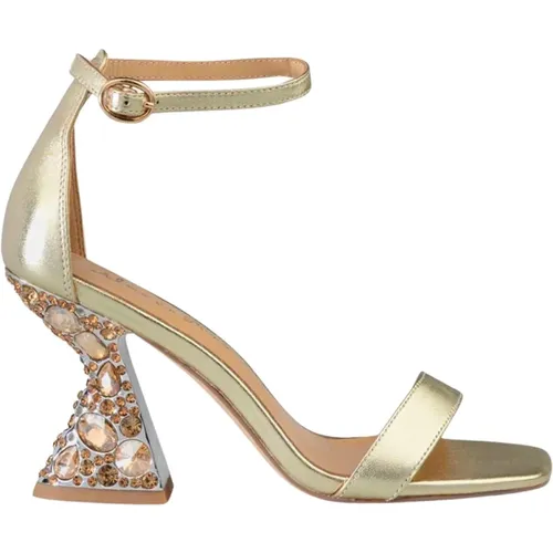 Rhinestone Heeled Sandals , female, Sizes: 6 UK, 5 UK - Alma en Pena - Modalova