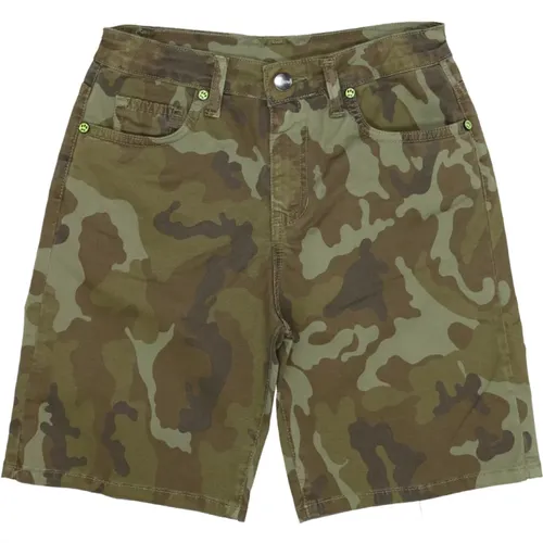 Camouflage Print Baumwollshorts - BARROW - Modalova