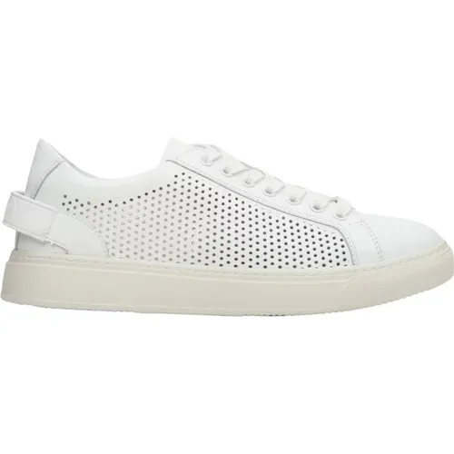 Weiße Leder-Low-Top-Sneaker für den Sommer Er00112857 , Damen, Größe: 36 EU - Estro - Modalova