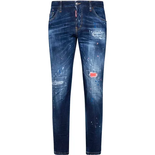 Distressed Denim Jeans , male, Sizes: M, L, XL, 2XL, 3XL - Dsquared2 - Modalova