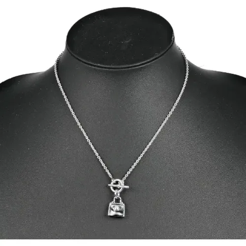 Pre-owned Silver necklaces , female, Sizes: ONE SIZE - Hermès Vintage - Modalova