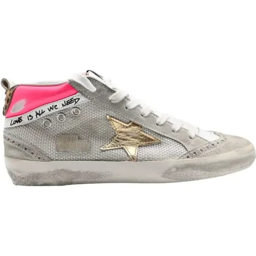 Beige Pink Mid Star Sneakers , female, Sizes: 6 UK - Golden Goose - Modalova