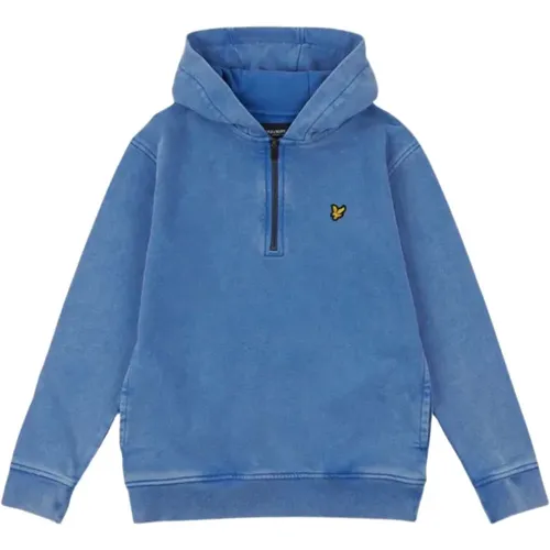 Einfarbiger Kapuzenpullover mit Logo - Lyle & Scott - Modalova