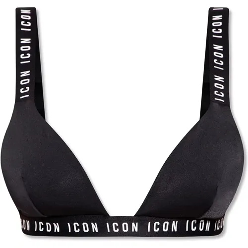 Logo Bikini Top, Beachwear with Metal Closure , female, Sizes: L, XS, M, S - Dsquared2 - Modalova