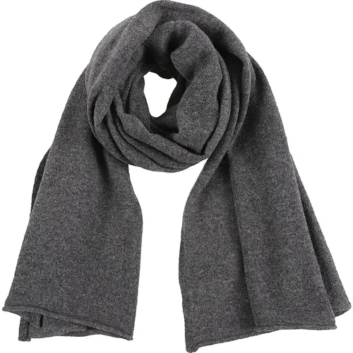 Grey Cashmere Knitted Scarf , male, Sizes: ONE SIZE - Drumohr - Modalova