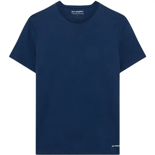 Supima Jersey T-Shirt , male, Sizes: L, XL - Roy Roger's - Modalova
