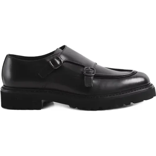 Flat Shoes with Double Buckle , male, Sizes: 6 1/2 UK - Doucal's - Modalova