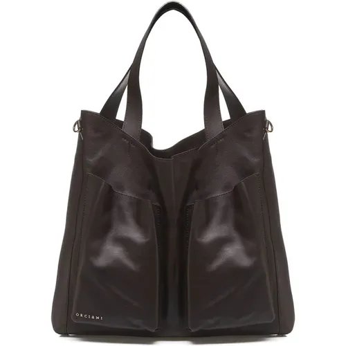 Braune Leder Schultertasche Buys Notturno - Orciani - Modalova