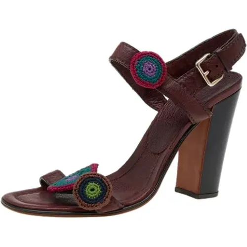 Pre-owned Leather sandals , female, Sizes: 7 UK - Prada Vintage - Modalova