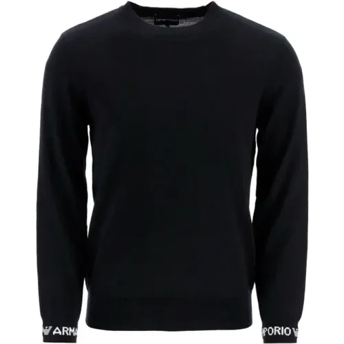 Stylischer Rundhals-Pullover , Herren, Größe: 2XL - Armani - Modalova