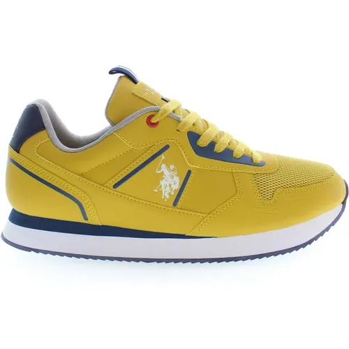 Gelbe Sportschuhe mit Kontrastdetails - U.S. Polo Assn. - Modalova