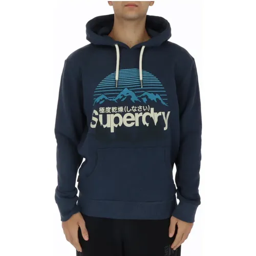 Berggrafik Hoodie , Herren, Größe: S - Superdry - Modalova