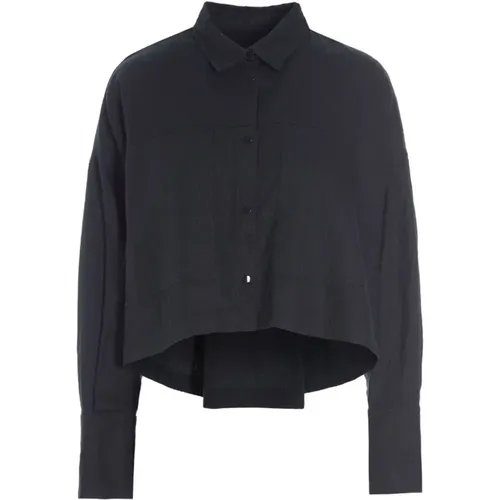 Casual Black Linen Short Jacket , female, Sizes: L, XL, 2XL - Bitte Kai Rand - Modalova
