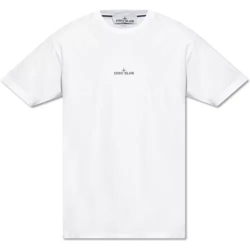 T-Shirt mit Logo , Herren, Größe: M - Stone Island - Modalova