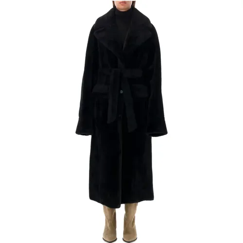 Reversible Long Coat Shearling , female, Sizes: L - Urbancode - Modalova