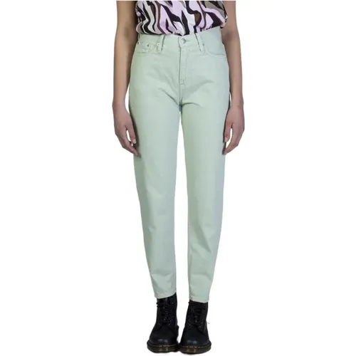 Türkise Jeans mit Reißverschluss , Damen, Größe: W30 - Calvin Klein Jeans - Modalova