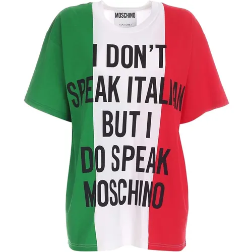 Statement T-Shirt , female, Sizes: S, 2XS, XS - Moschino - Modalova