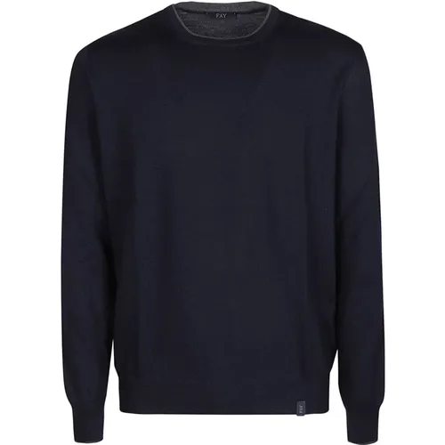 Lässiger Strickpullover , Herren, Größe: 2XL - Fay - Modalova