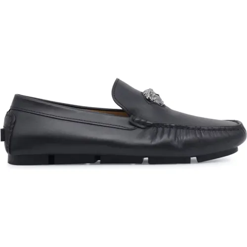 Medusa Loafers Goat Skin , male, Sizes: 8 UK, 11 UK - Versace - Modalova