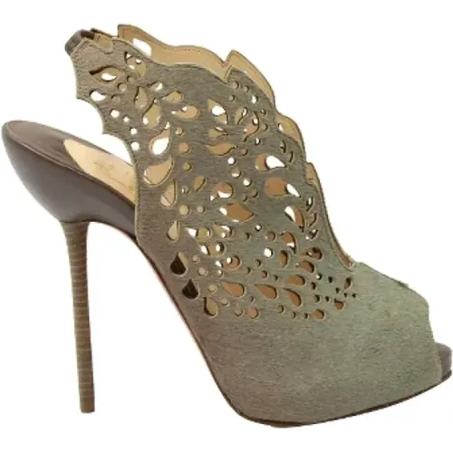 Pre-owned Wool heels , female, Sizes: 4 UK - Christian Louboutin Pre-owned - Modalova