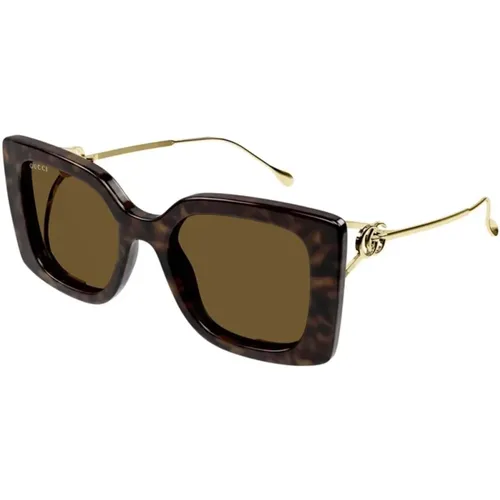 Braune Havana Sonnenbrille Gg1567Sa 002 - Gucci - Modalova