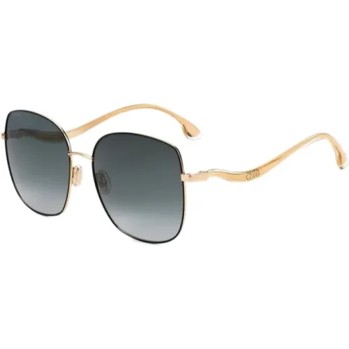 Goldene Metallsonnenbrille für Frauen - Jimmy Choo - Modalova