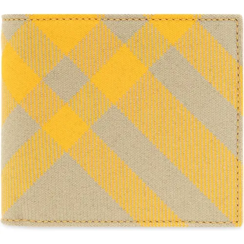 Checked wallet , male, Sizes: ONE SIZE - Burberry - Modalova