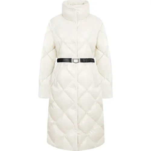 Diamond Quilted Belted Long Down Jacket , female, Sizes: M, S, XS, L, 2XS - duvetica - Modalova