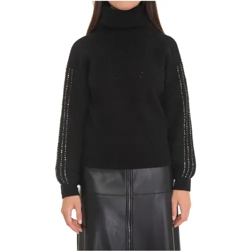 Wool Turtleneck Pullover with Balloon Sleeves , female, Sizes: M, L, XL, XS, S - Liu Jo - Modalova