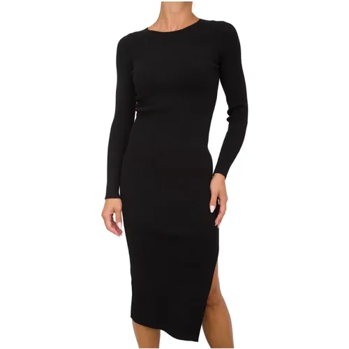 Schwarzes Strickkleid , Damen, Größe: L - Marella - Modalova