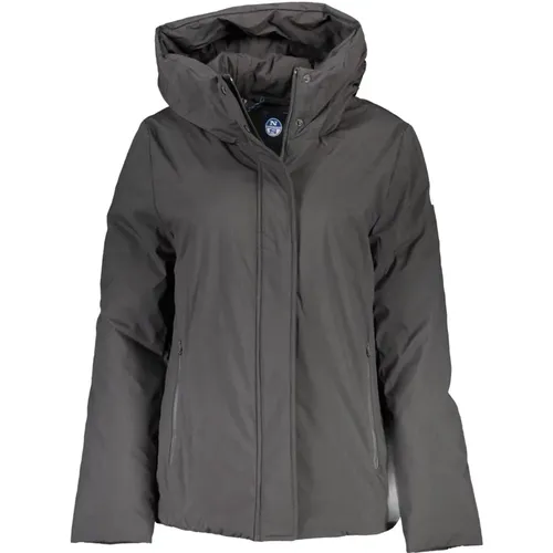 Elegante Schwarze Kapuzenjacke mit Stilvollen Applikationen , Herren, Größe: XS - North Sails - Modalova