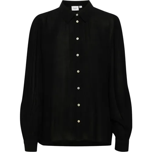 Albasz Shirt Bluser 30512984 Schwarz , Damen, Größe: M - Saint Tropez - Modalova