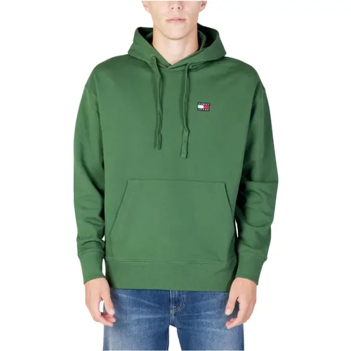 Grüner Kapuzenpullover Herren Herbst/Winter , Herren, Größe: M - Tommy Hilfiger - Modalova