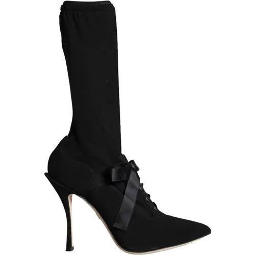 Stiletto Heels Mid Calf Boots , female, Sizes: 5 1/2 UK - Dolce & Gabbana - Modalova