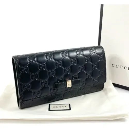 Pre-owned Leather wallets , female, Sizes: ONE SIZE - Gucci Vintage - Modalova