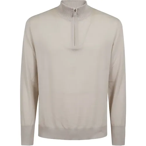 Zippered Sweaters Sandstone Style , male, Sizes: XL, M - Eleventy - Modalova