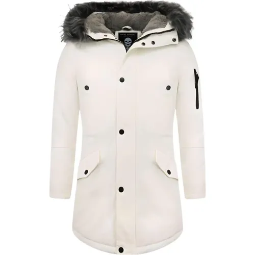 Long Winter Jackets - Faux Fur Collar , male, Sizes: S, L - Enos - Modalova
