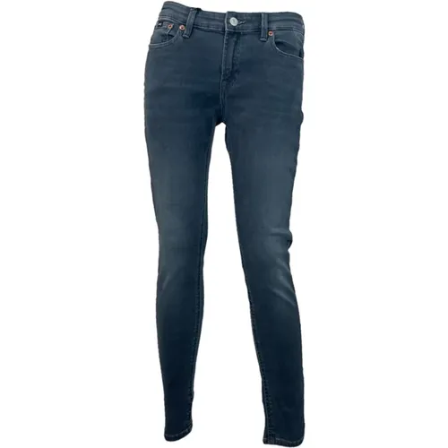 Skinny Mid-Rise Stretch Jeans Dark , female, Sizes: W27 L30, W31 L30, W26 L30 - Denham - Modalova