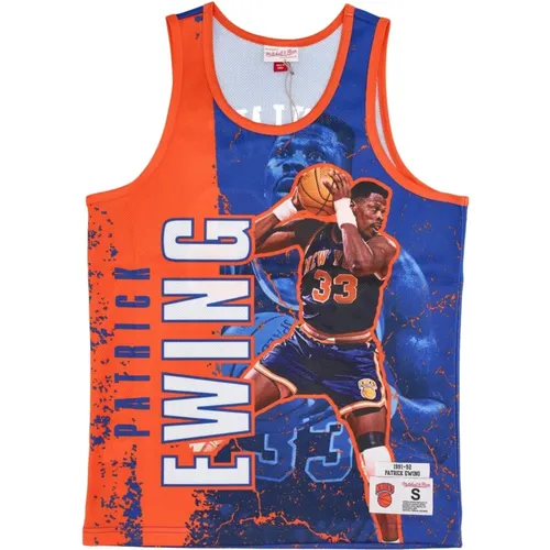 NBA Burst Mesh Tank Top , Herren, Größe: L - Mitchell & Ness - Modalova