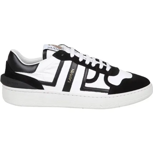 White/Black Leather Sneakers Aw24 , male, Sizes: 5 UK, 4 UK, 6 UK, 2 UK, 3 UK - Lanvin - Modalova