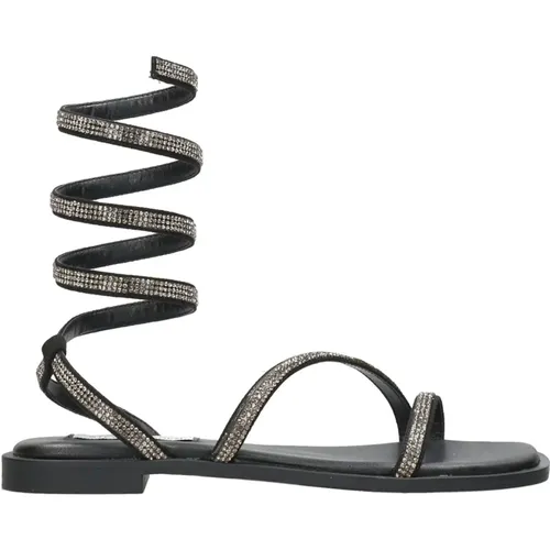 Sandalen mit Strasssteinen und quadratischer Spitze , Damen, Größe: 38 EU - Steve Madden - Modalova