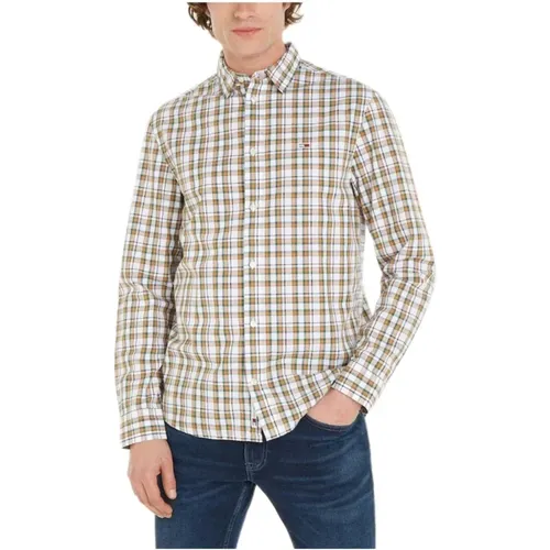 Essential Check Hemd , Herren, Größe: M - Tommy Hilfiger - Modalova