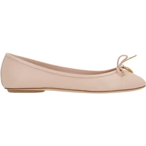 Leder Ballerina Schuhe mit Charme , Damen, Größe: 39 EU - Chloé - Modalova