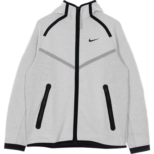 Leichte Kapuzen-Sweatshirt mit Reißverschluss , Herren, Größe: XL - Nike - Modalova