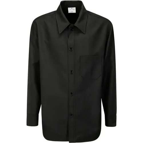 Oversized Button-Front Shirt , male, Sizes: M, L - Courrèges - Modalova