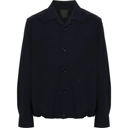 Wool Poplin Shirt Jacket , male, Sizes: M, L, S - Givenchy - Modalova