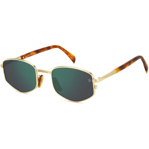 Gold Honig Havana Sonnenbrille , Herren, Größe: 52 MM - Eyewear by David Beckham - Modalova