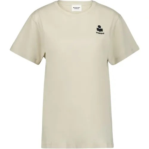 Logo-Embroidered Cotton T-Shirt , female, Sizes: L, XS - Isabel Marant Étoile - Modalova